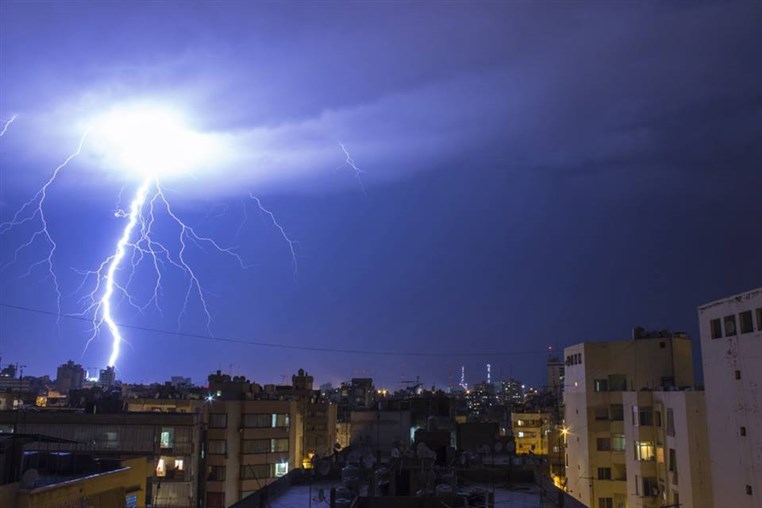 Lebanon Under Thunder Stock Photography